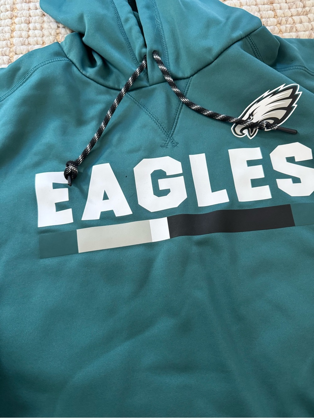 NFL Green Eagles Crewneck Hoodie with Bold Logo